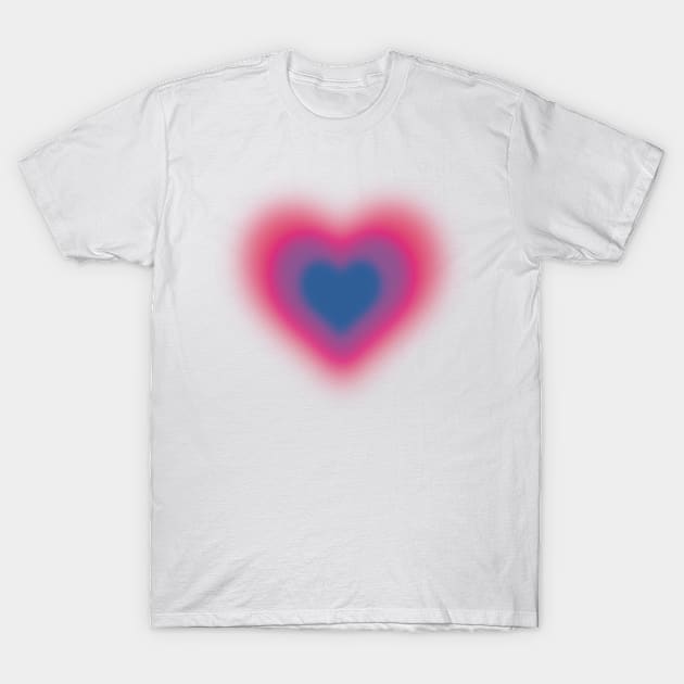 Bisexual blurry heart T-Shirt by Flor Volcanica